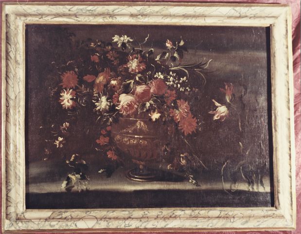 Anonimo — Caffi Margherita - sec. XVII/ XVIII - Natura morta con vaso di fiori — insieme